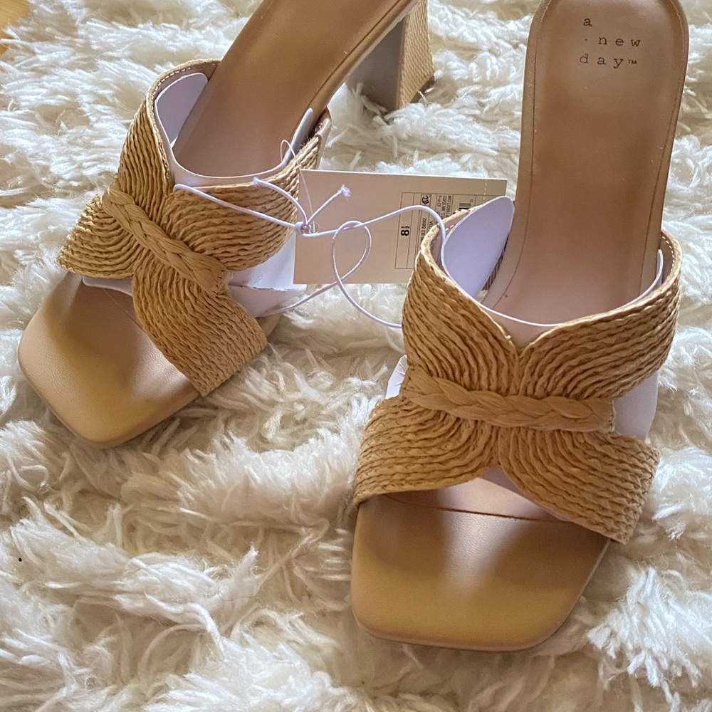 A New Day Women's Tan Heeled Sandals by Target